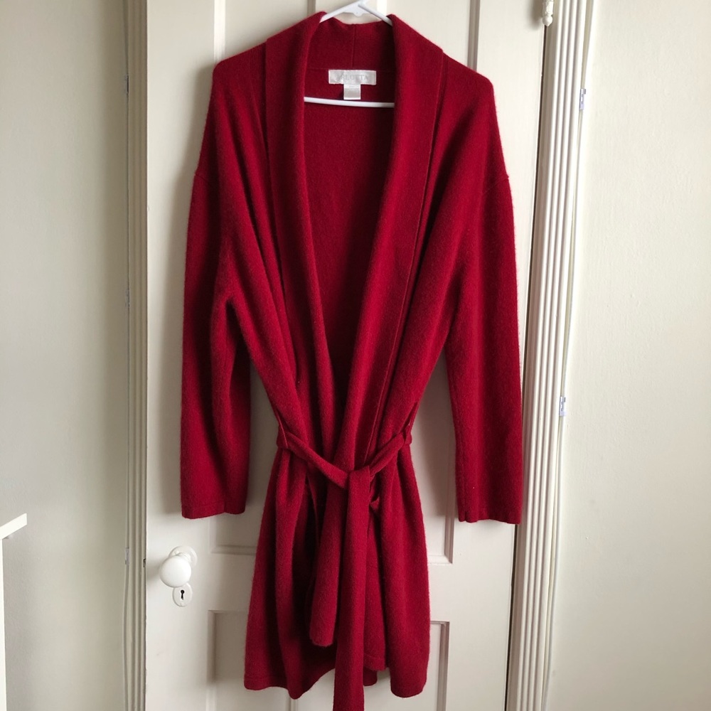 Arlotta 100% Cashmere Crimson Cardigan